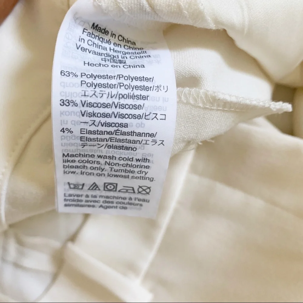 J. Crew Cream Cropped Ankle Pants
